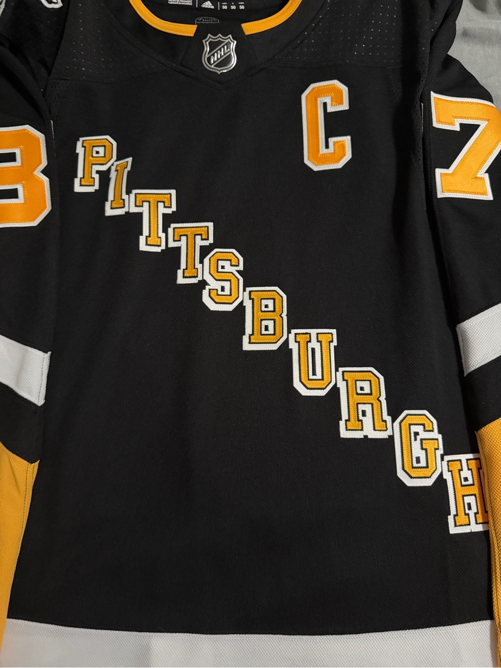 adidas Pittsburgh Penguins Sidney Crosby retro jersey sz 50 - Picture 2 of 7